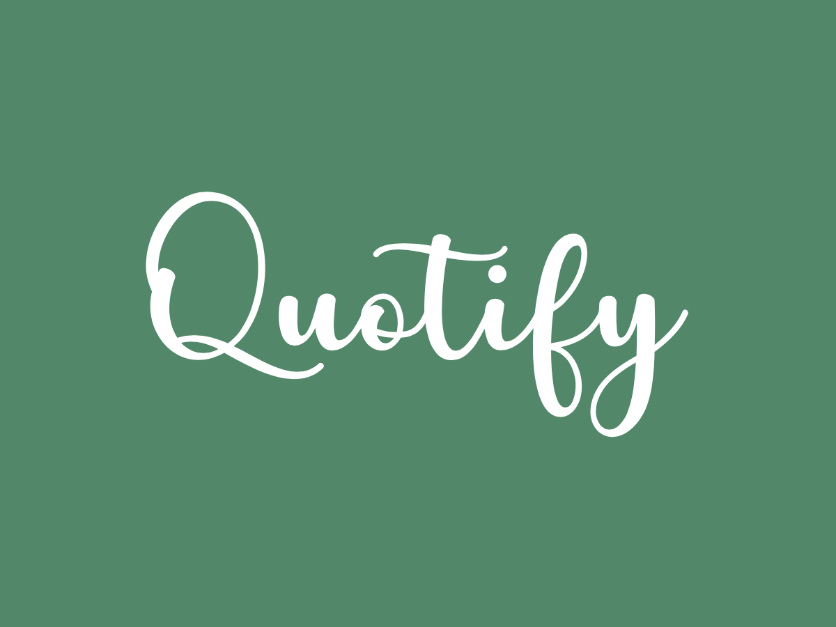 Capture d'écran du site Quotify